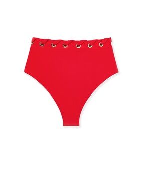 STYLEST SYSTEM DREAMSCULPT® HIGH RISE GROMMET BIKINI BOTTOM - Hot Pepper